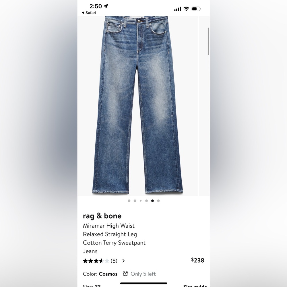 Viral Rag and Bone sweatpant jeans. Brand new with tags on.